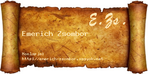 Emerich Zsombor névjegykártya
